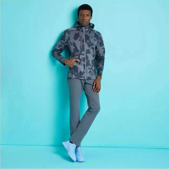 G/FORE Tonal Floral Weather Resistant Repeller Jacket Hooded Sz M Charcoal NWT - Picture 15 of 15